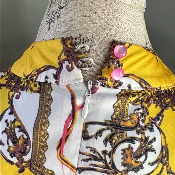 Dolce & Gabana 2011 vintage silk sheath dress swords and filigree - Picture 5 of 16